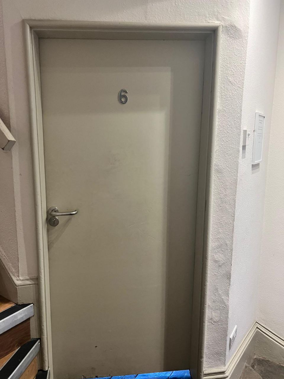 Entrance stairs for Room 6 on Wilson Street Derby